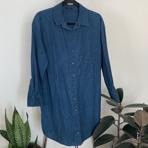 COS button up denim dress